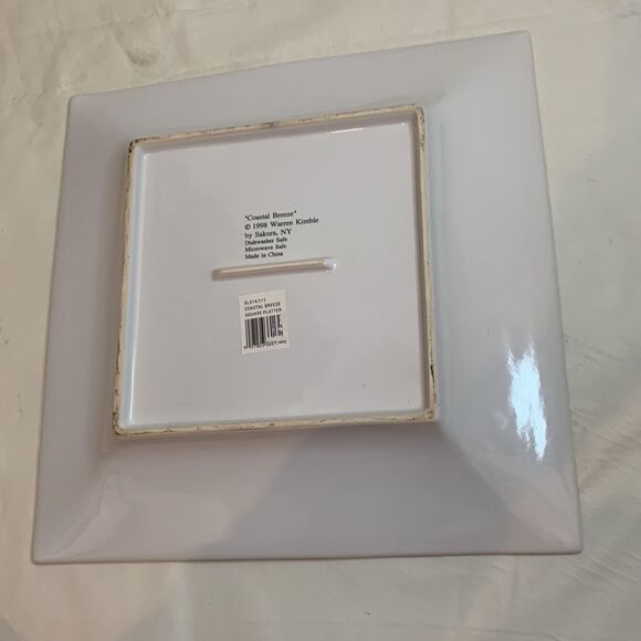 Coastal Breeze 1998 Warren Kimball Sakura Square Platter Micro Dishwasher Safe - Picture 3 of 7